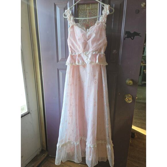 Lorrie Deb Dresses & Skirts - Vintage Lorrie Deb Dress Union Made USA Womens Size 5/6 Lace Cottagecore Floral